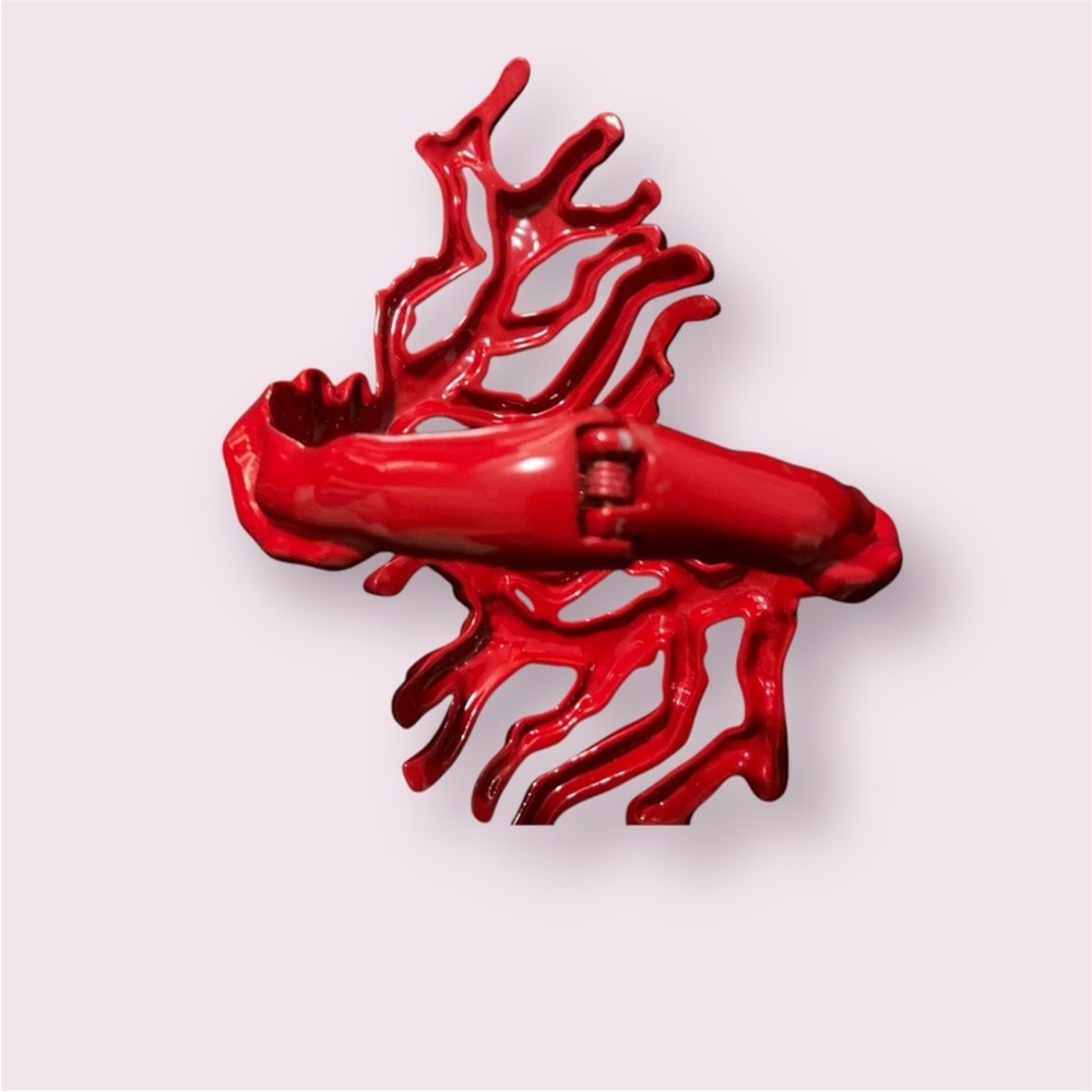 Zara Coral Effect Bracelet Cuff Wrap Around Red 4548/020 - Picture 9 of 9
